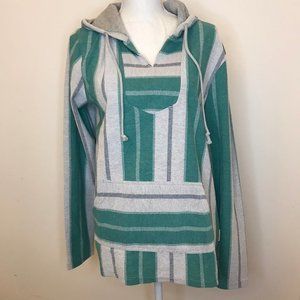 NWT Brooklyn Cloth Green & Gray Hooded Sweater Sma